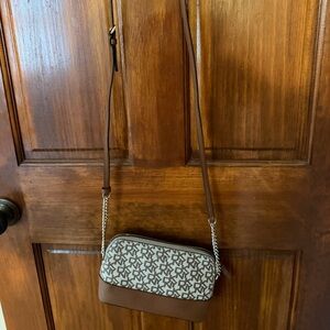 Brown Dkny Patterned Crossbody Bag